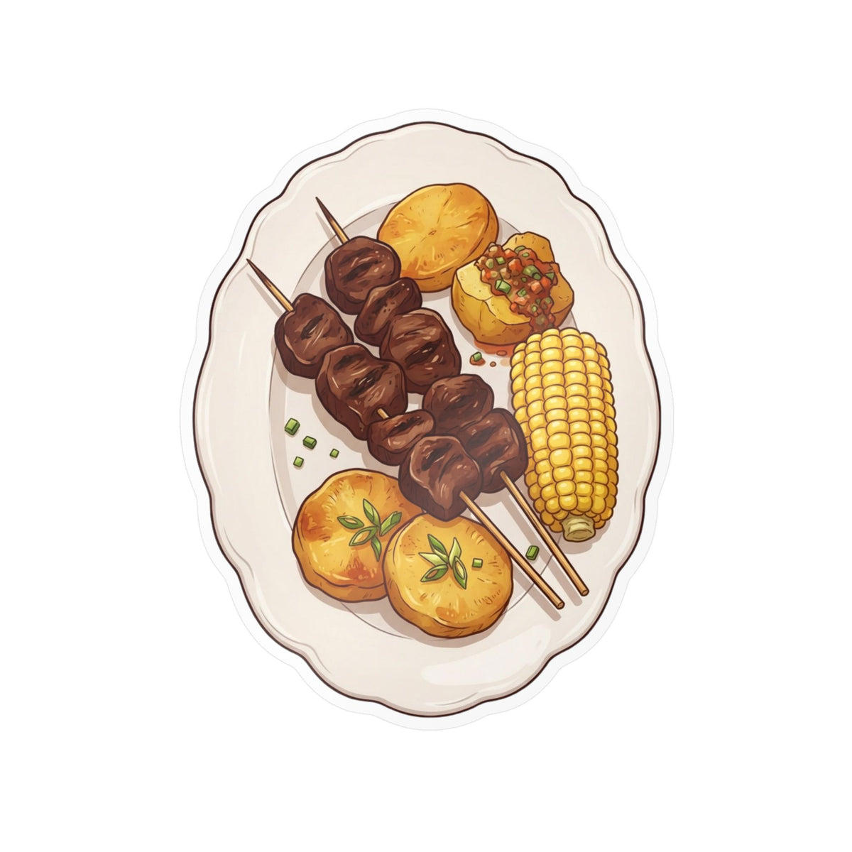 Best Anticuchos Sticker - Peruvian Food Vinyl Decal Gift