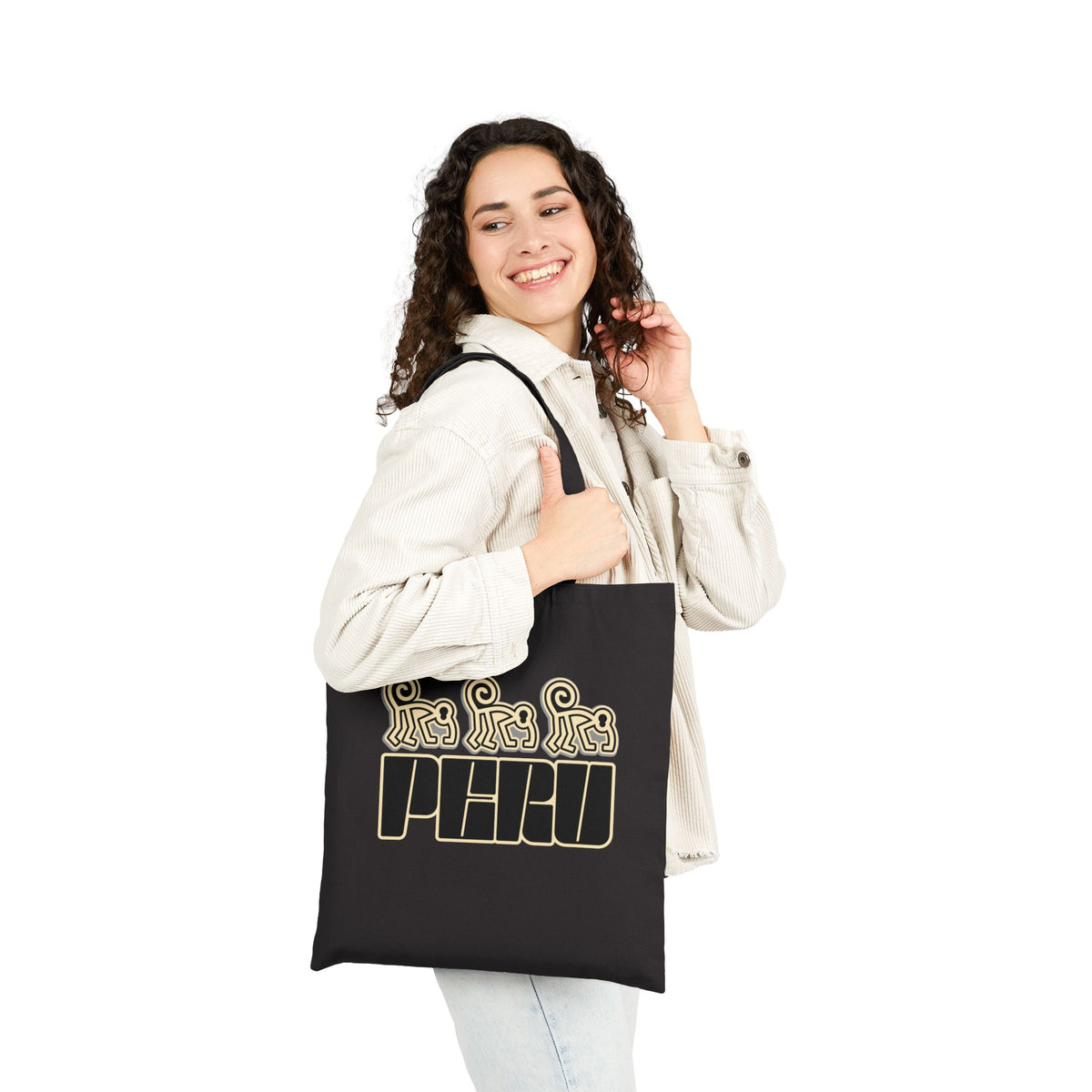 Best Peru Nazca Monkey Canvas Tote Bag