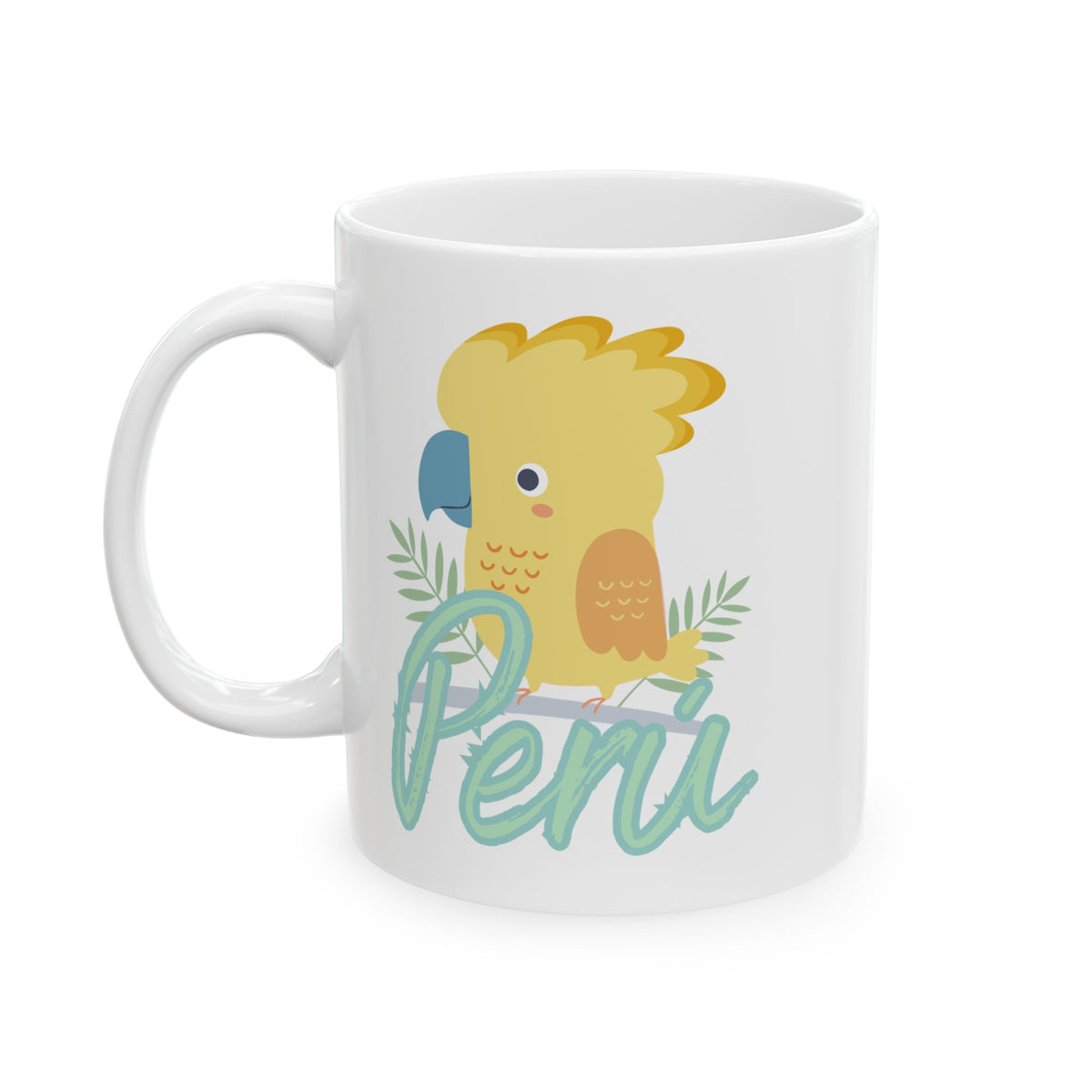 Best Peruvian Ceramic Coffee Mug "Gallito de las Rocas"