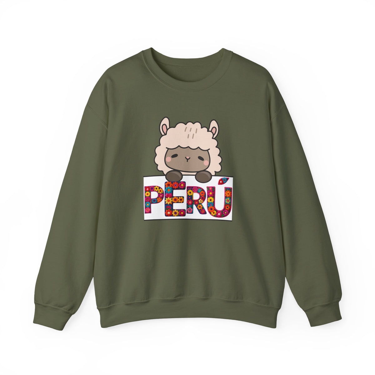 Best Cute Alpaca Peru Sweatshirt - Kawaii Floral Crewneck