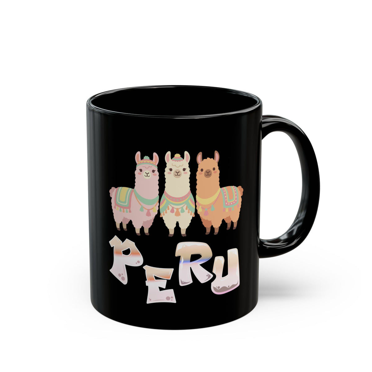 Best Peru Three Llamas Coffee Mug - Black