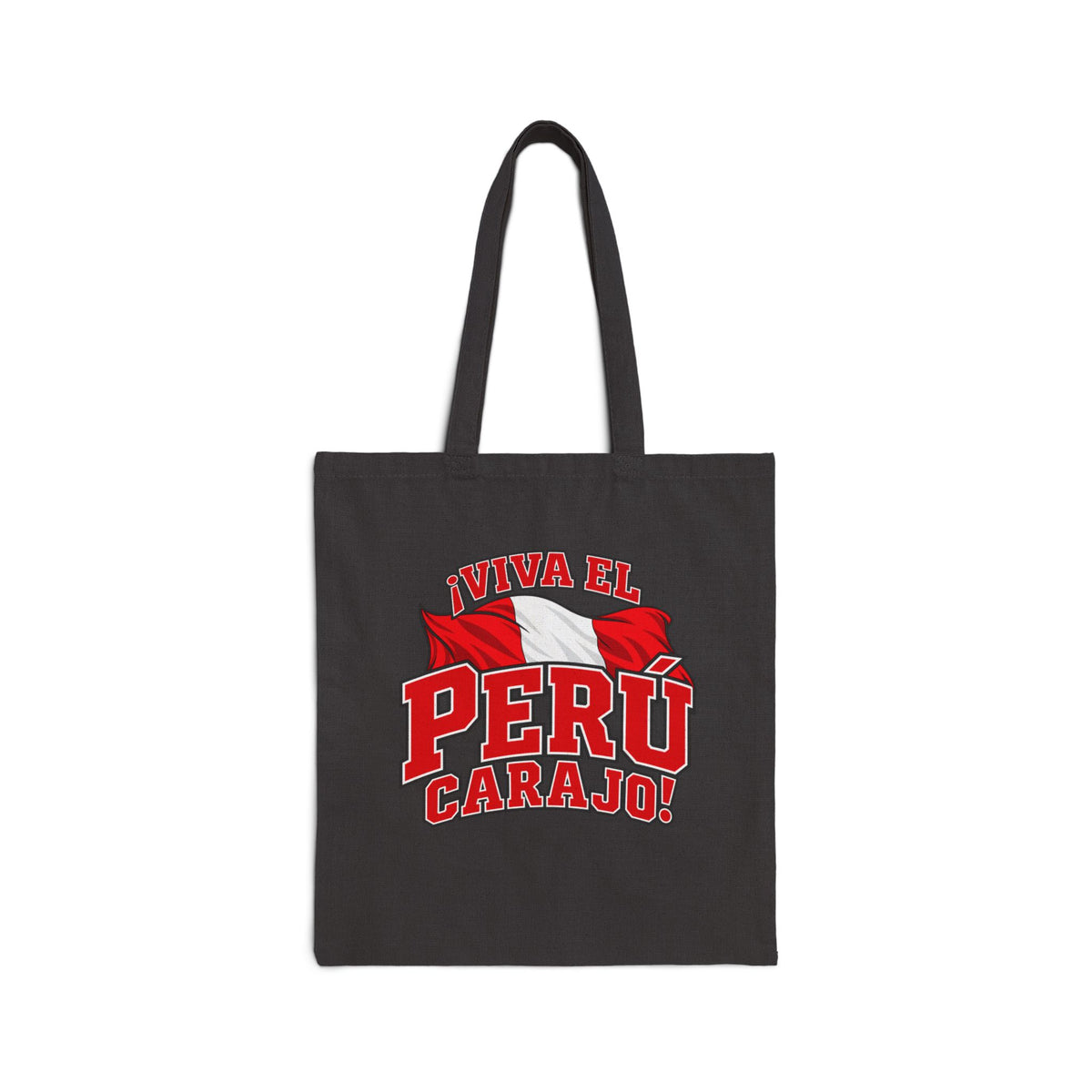 Best Viva el Perú Carajo Tote Bag - Peru Flag Canvas Gift