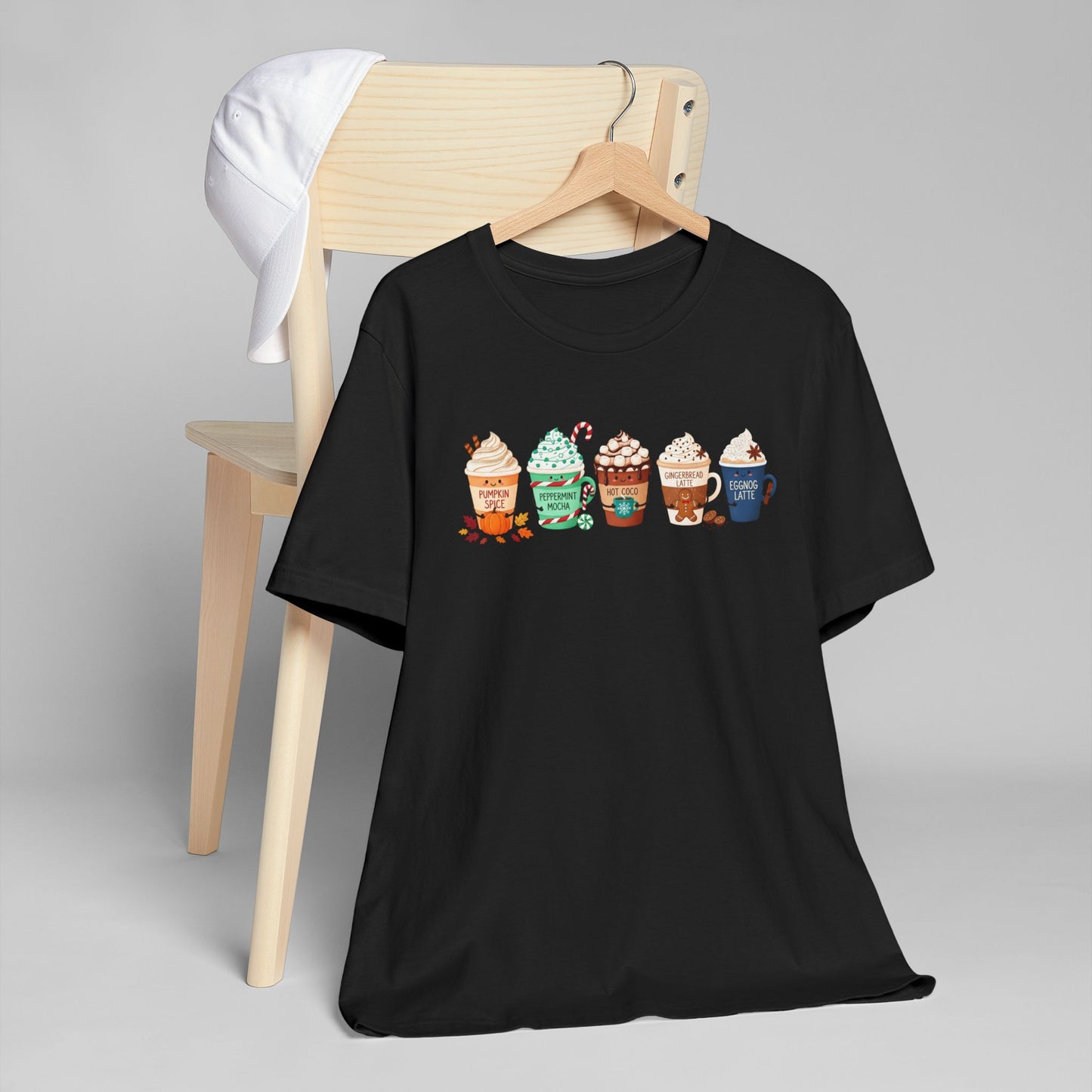 🎃☕ Seasonal Coffee Drinks T-Shirt USA | Holiday Coffee Tee