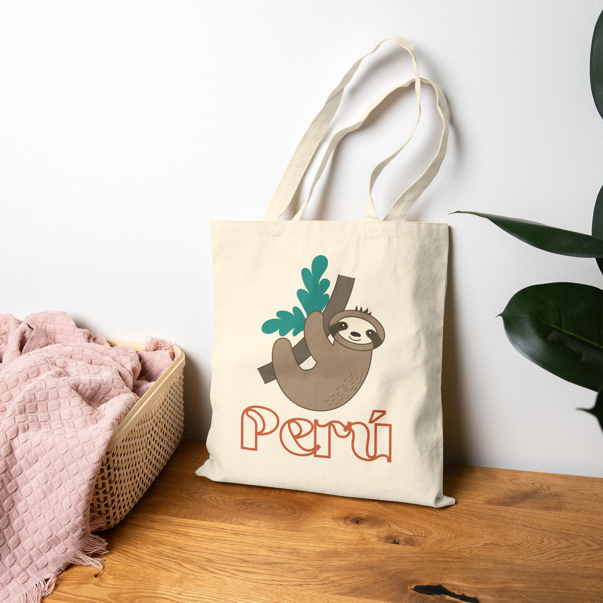Best Peruvian Canvas Tote Bag "Perezoso Perú"