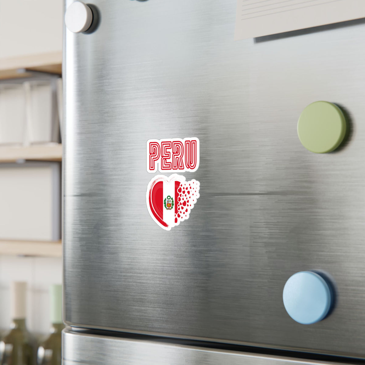 Best Peru Heart Flag Sticker - Vinyl Decal