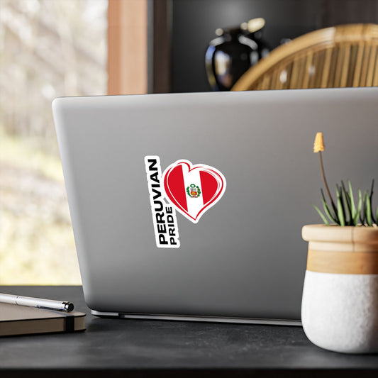 Best Peruvian Pride Sticker - Heart Flag Decal