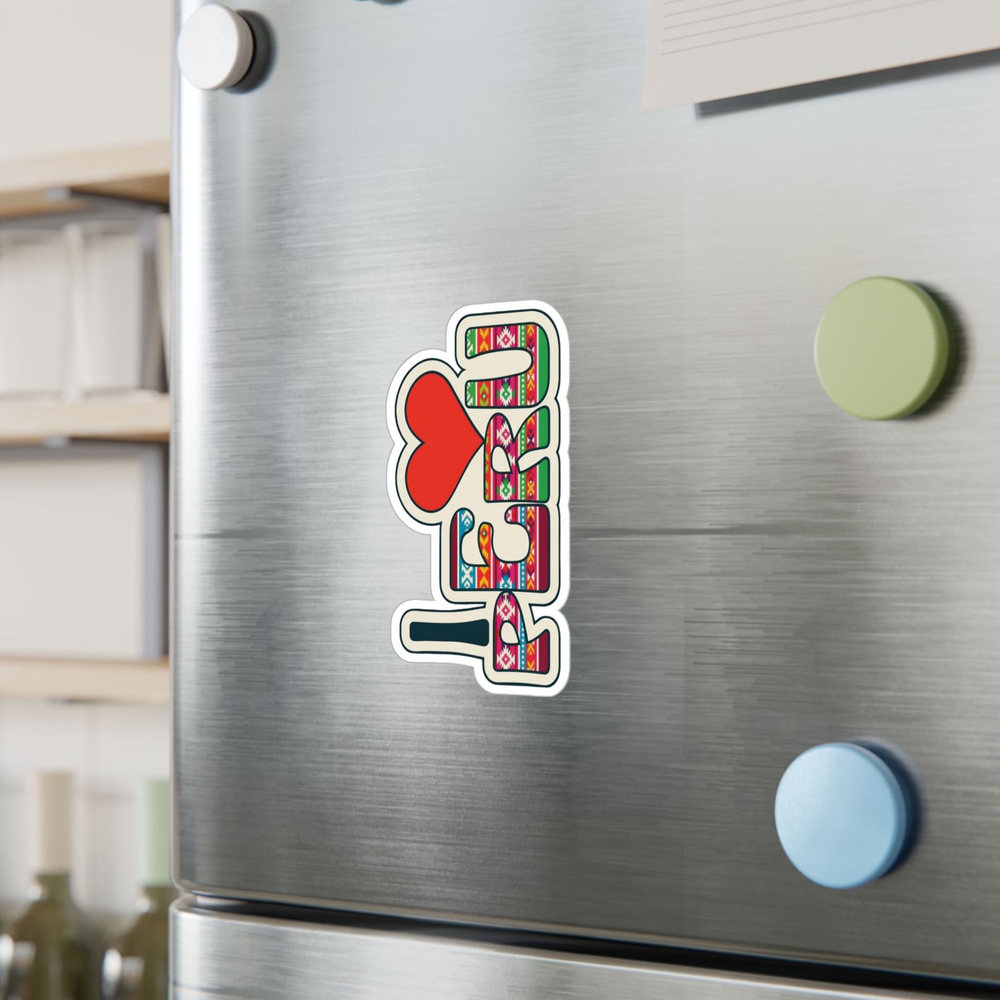 Best I Love Peru Sticker - Textile Design