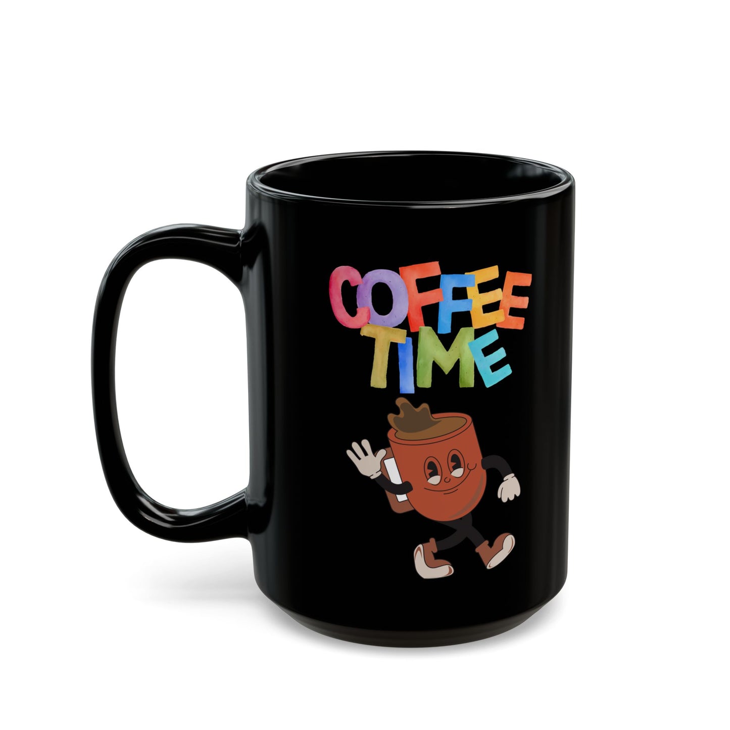 Best Black Coffee Mug with Cheerful Coffee Companion: Midnight Mocha Meetup