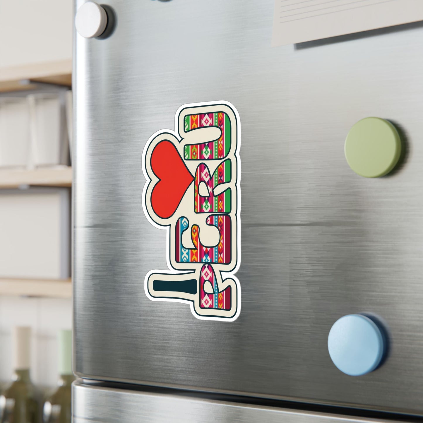 Best I Love Peru Sticker - Textile Design
