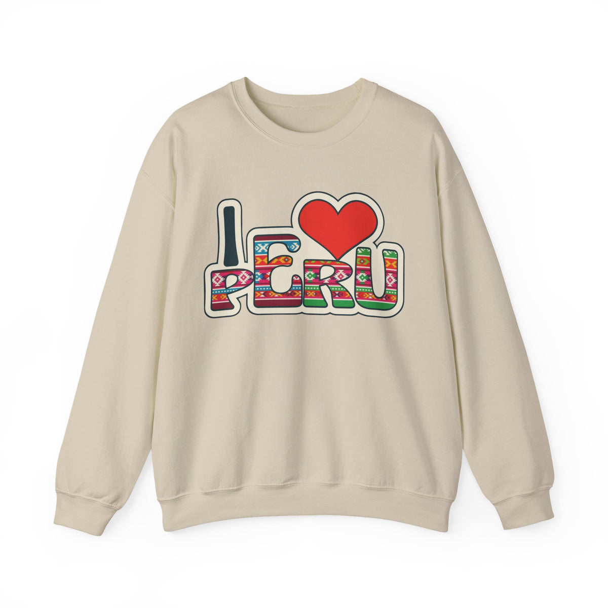 Best I Love Peru Sweatshirt - Andean Textile Crewneck Gift