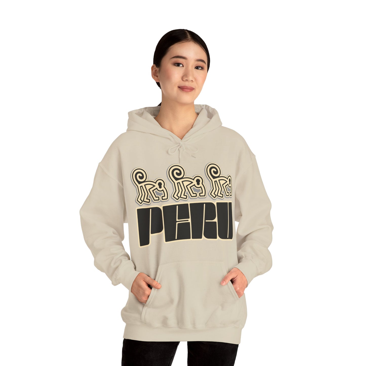 Best Peru Nazca Monkey Hoodie - Peruvian Pullover