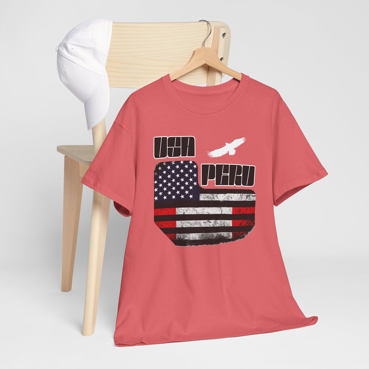 Best USA Peru Flag T-Shirt - Peruvian American Tee