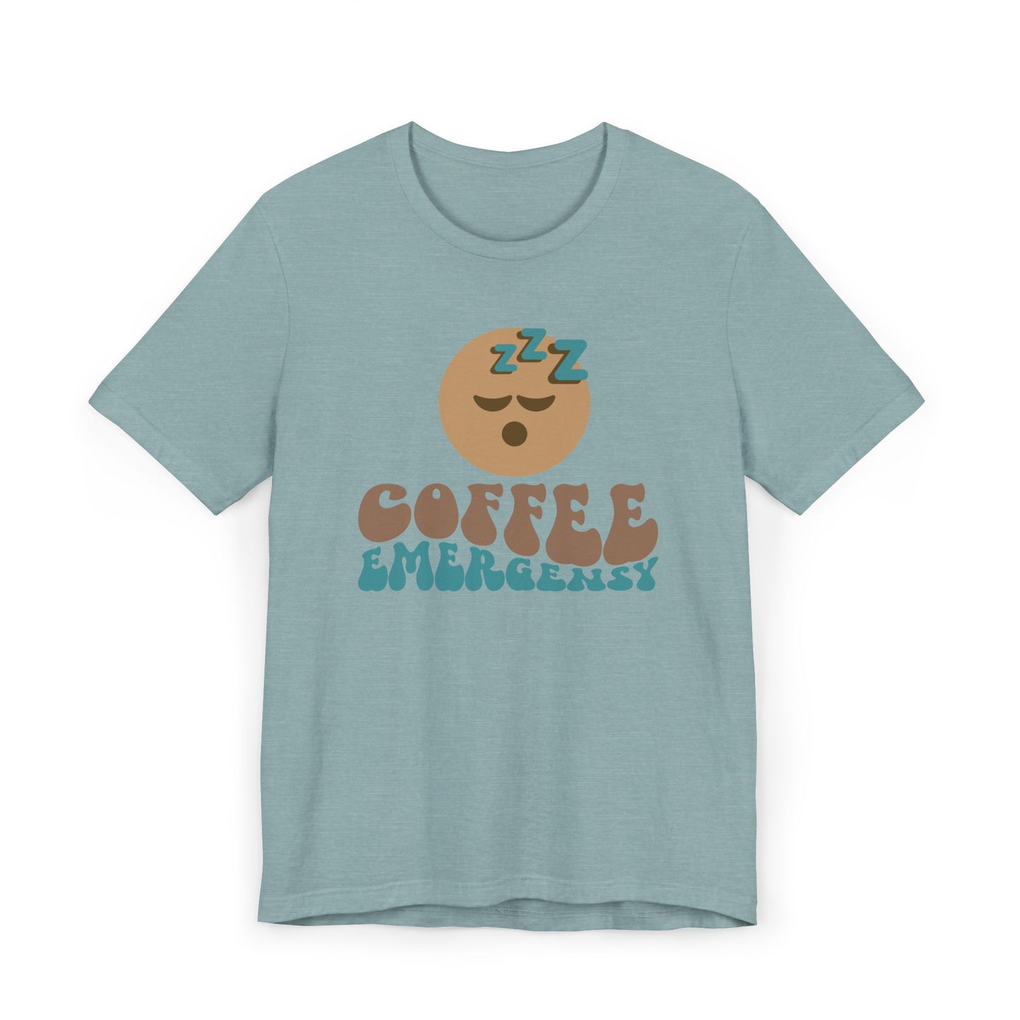 Coffee Emergency T-Shirt 😴☕ Funny Coffee Graphic Tee for Coffee Lovers (USA Shipping)