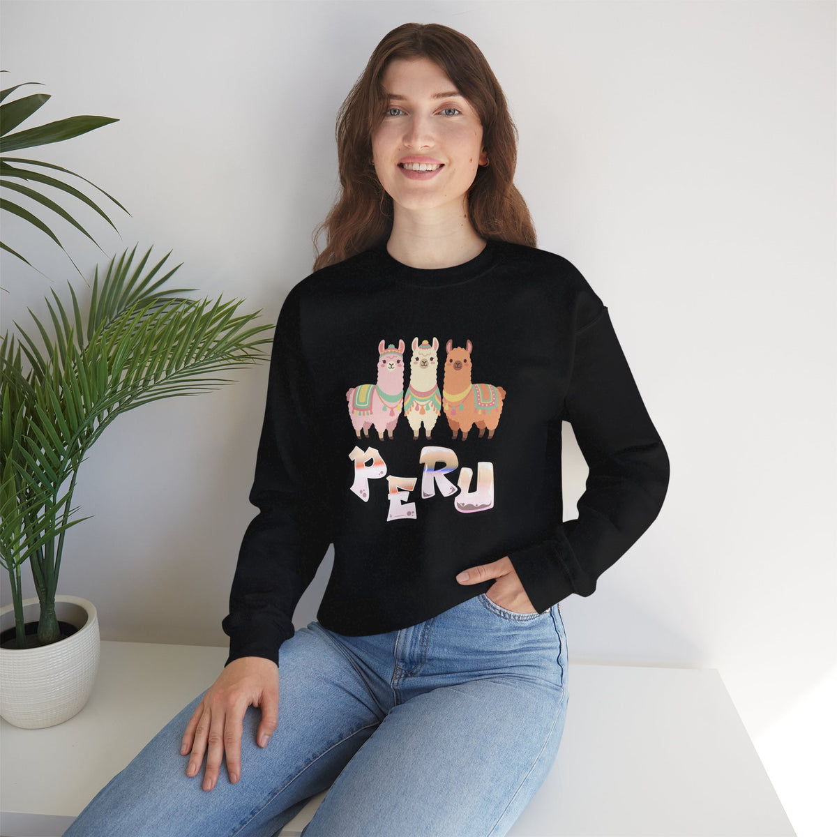 Best Pastel Llama Peru Sweatshirt - Cute Llamas Crewneck