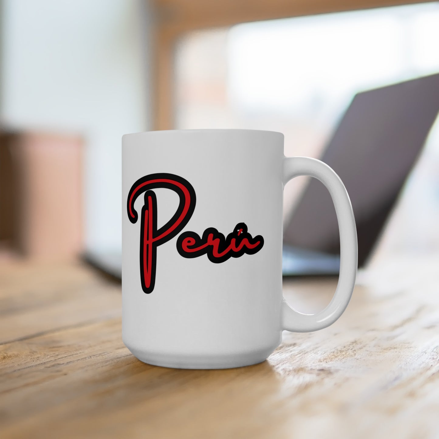 Best Peruvian Ceramic Coffee Mug, (11oz, 15oz) "Peru"