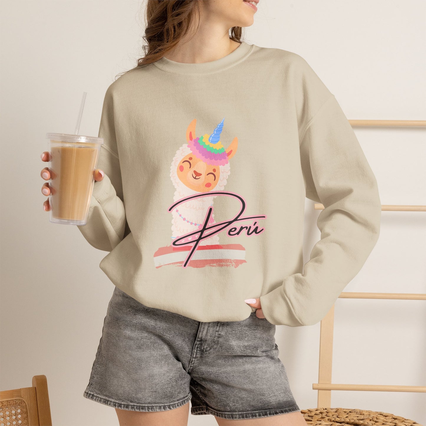 Best Peruvian Unisex Sweatshirt "Llama Unicorn"
