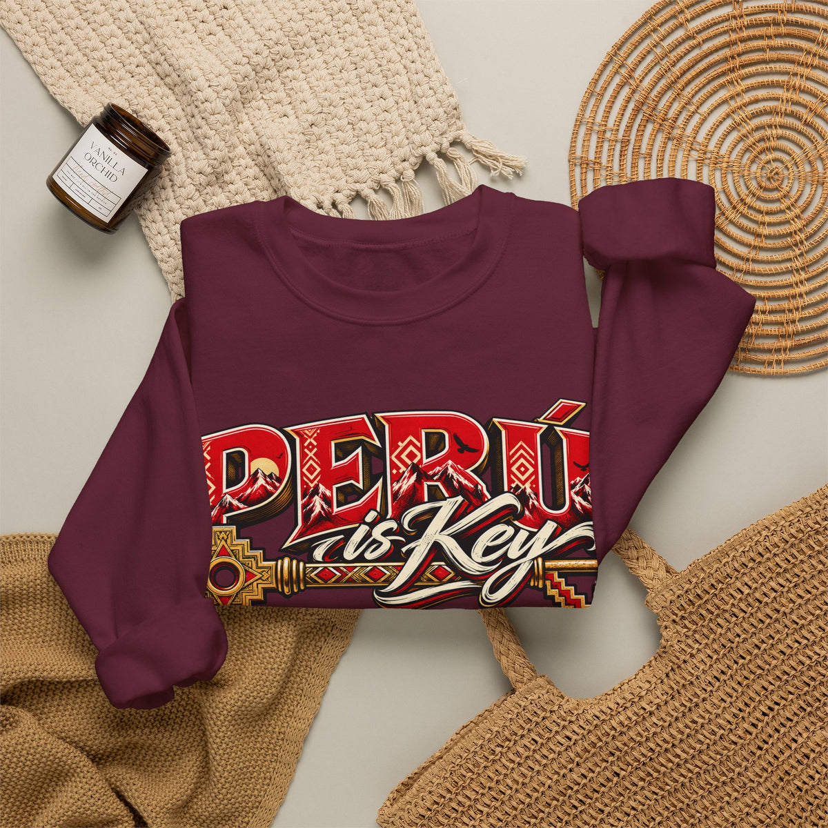 Best Peru is Key Sweatshirt - Andes Sun & Condor Crewneck