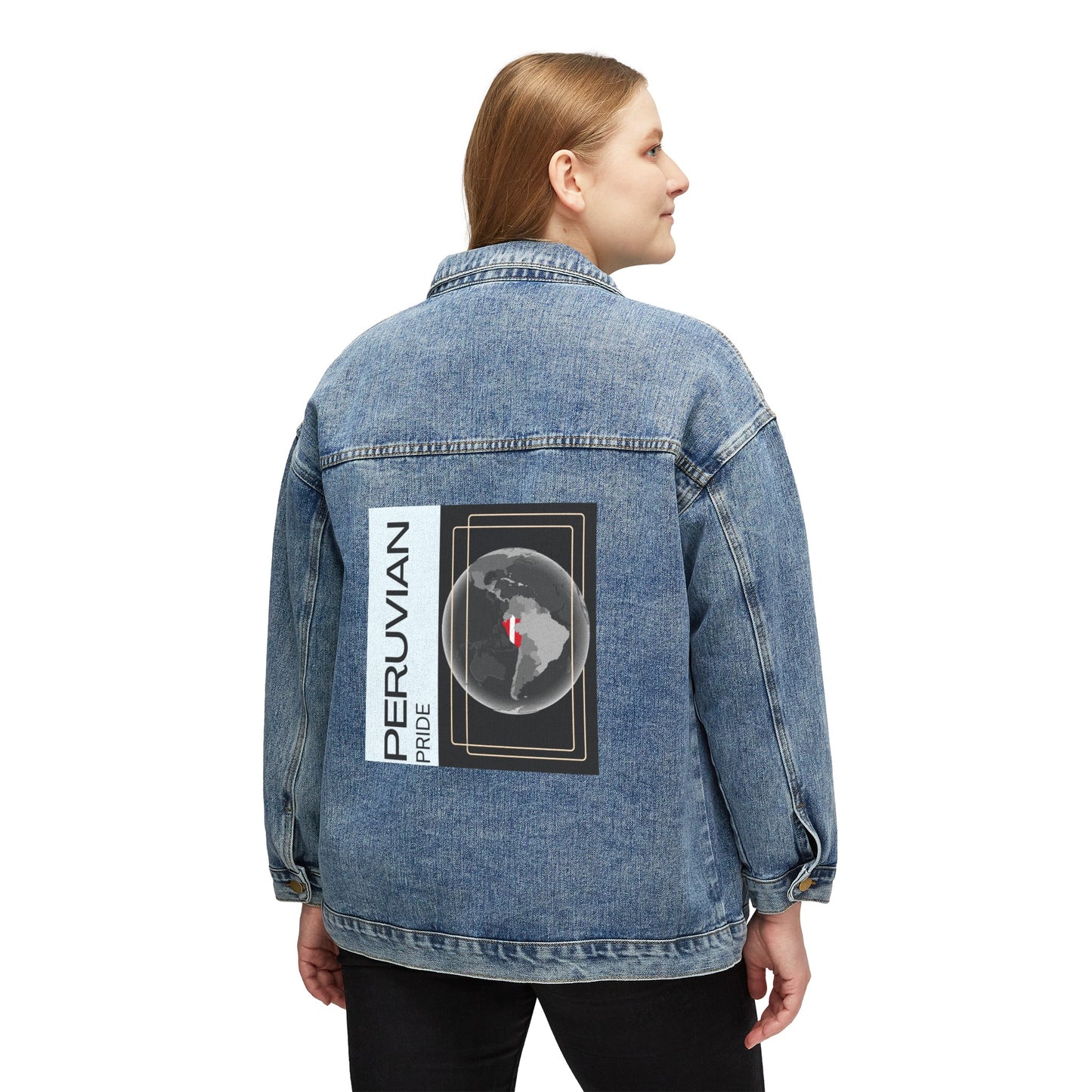 Peruvian Women's Denim Jacket "Peruvian Pride"