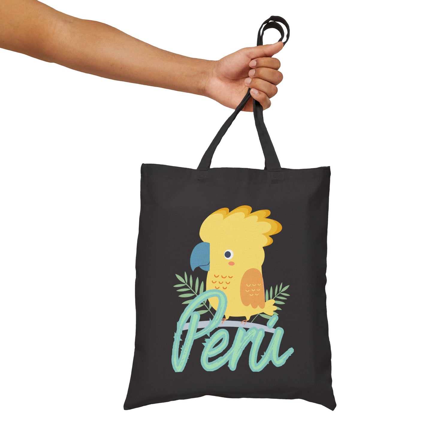 Peruvian Cotton Canvas Tote Bag "El Gallito de Las Rocas"