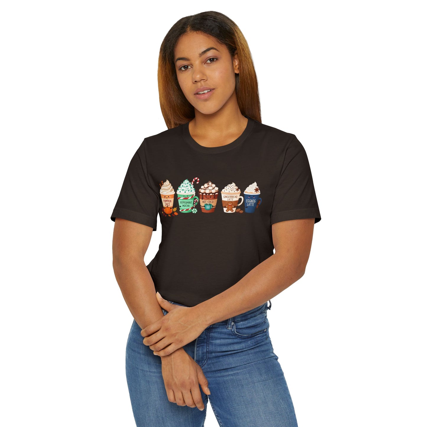 🎃☕ Seasonal Coffee Drinks T-Shirt USA | Holiday Coffee Tee