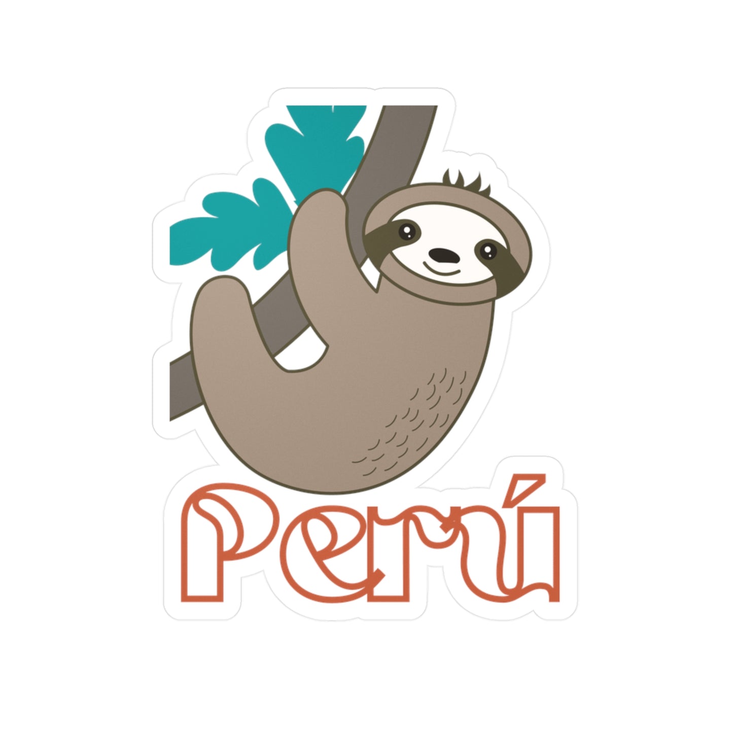 Best Peru Sloth Sticker USA Waterproof Vinyl Decal