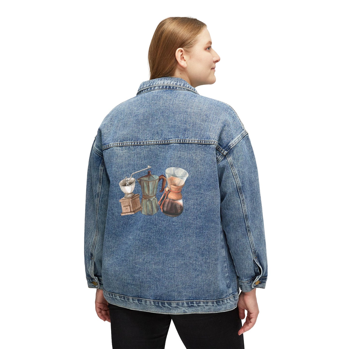 Best Women's Denim Coffee Jacket for the Coffee Brewing Aficionado: Barista Chic