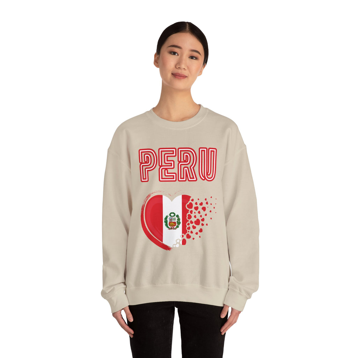 Best Peru Heart Flag Sweatshirt - Crewneck