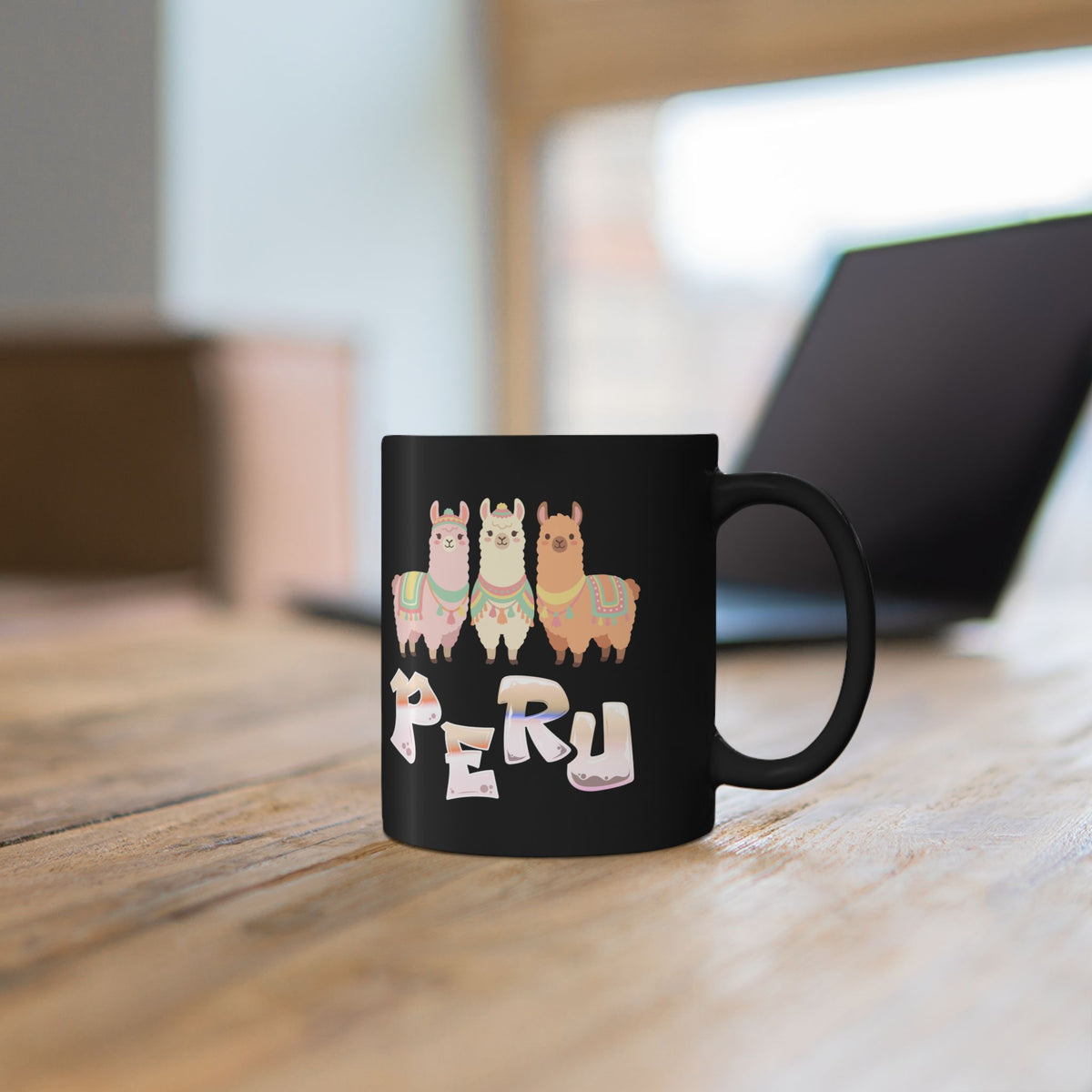 Best Peru Three Llamas Coffee Mug - Black
