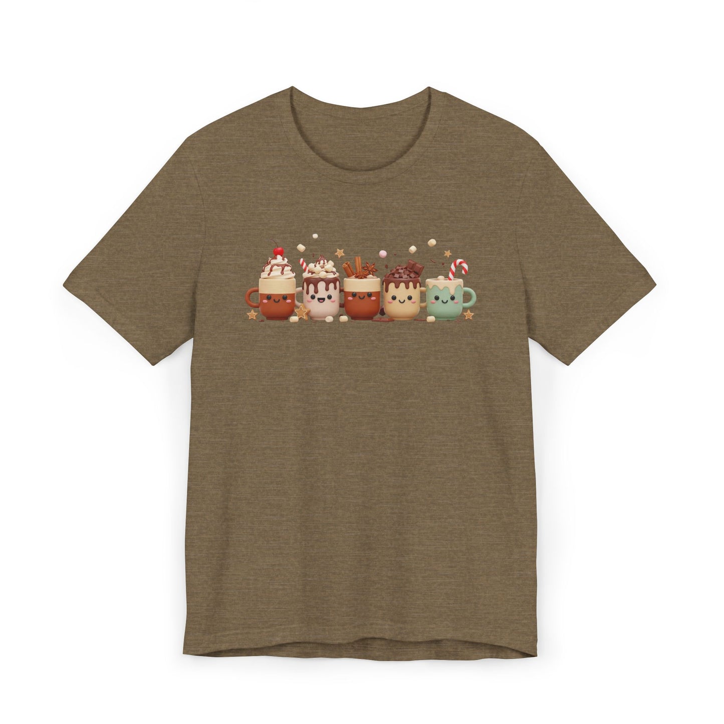 🍫☕ Cute Holiday Cocoa Mugs T-Shirt USA | Festive Coffee Tee