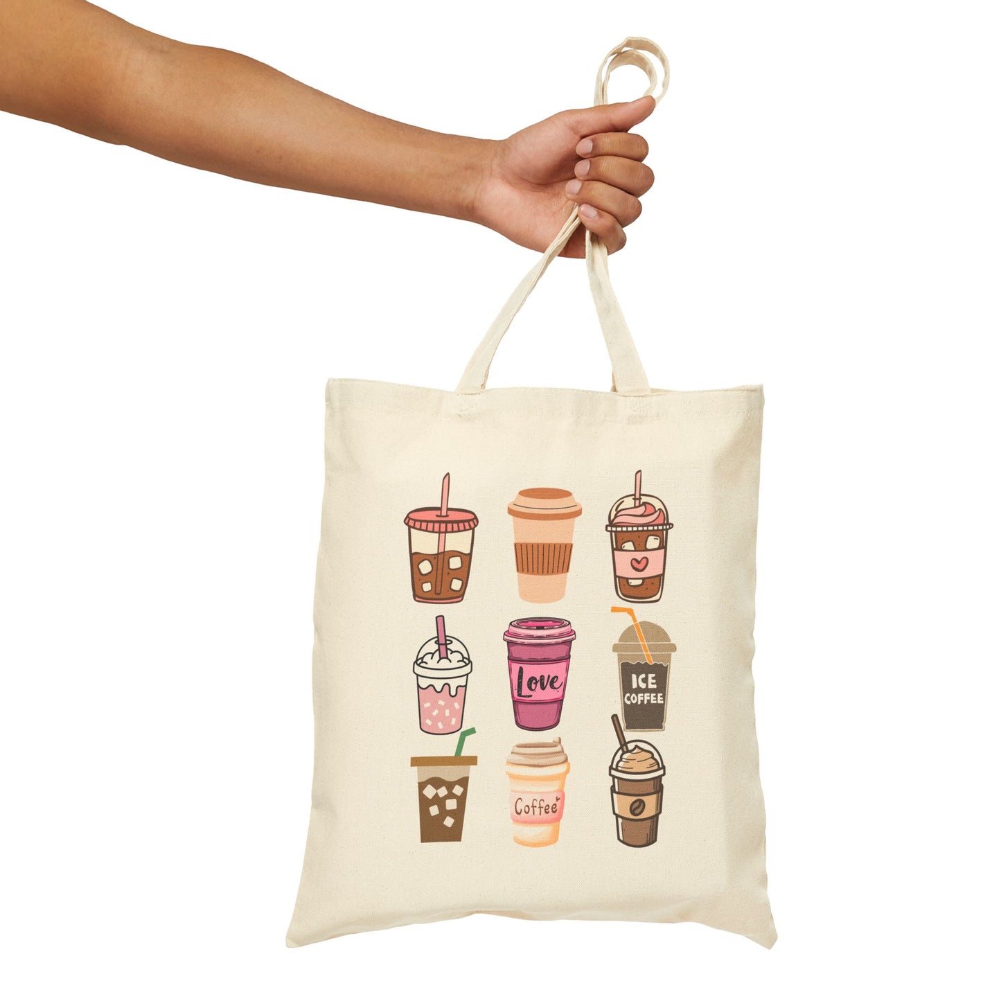 Best coffee Cotton Canvas Tote Bag "Coffee Mugs for Coffee Lovers"