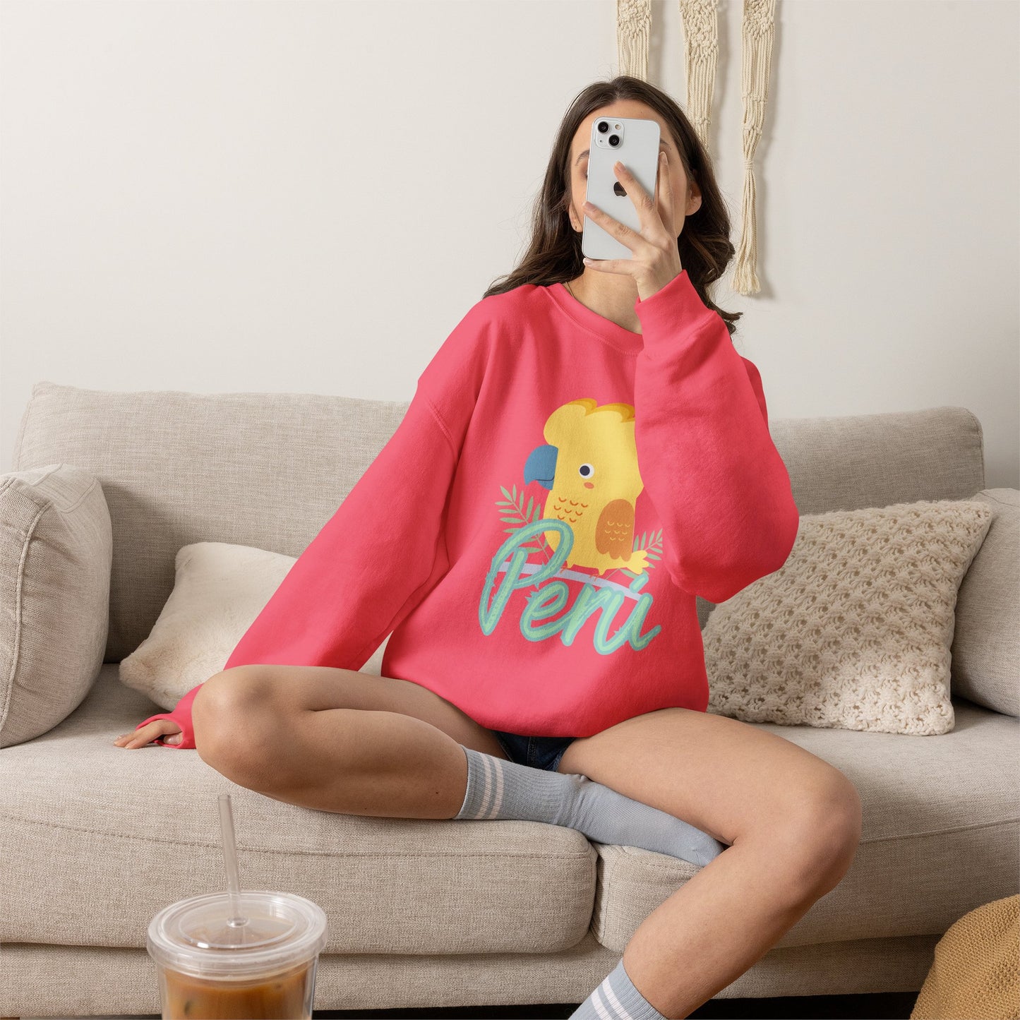 Best Peruvian Unisex Sweatshirt "Gallito de las Rocas"