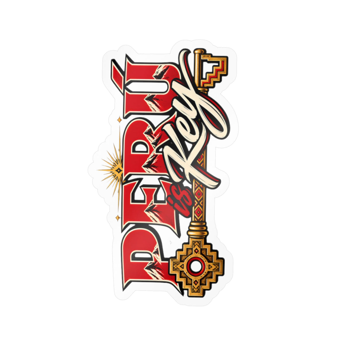 Best Peru is Key Sticker - Golden Sun Chakana Vinyl Decal