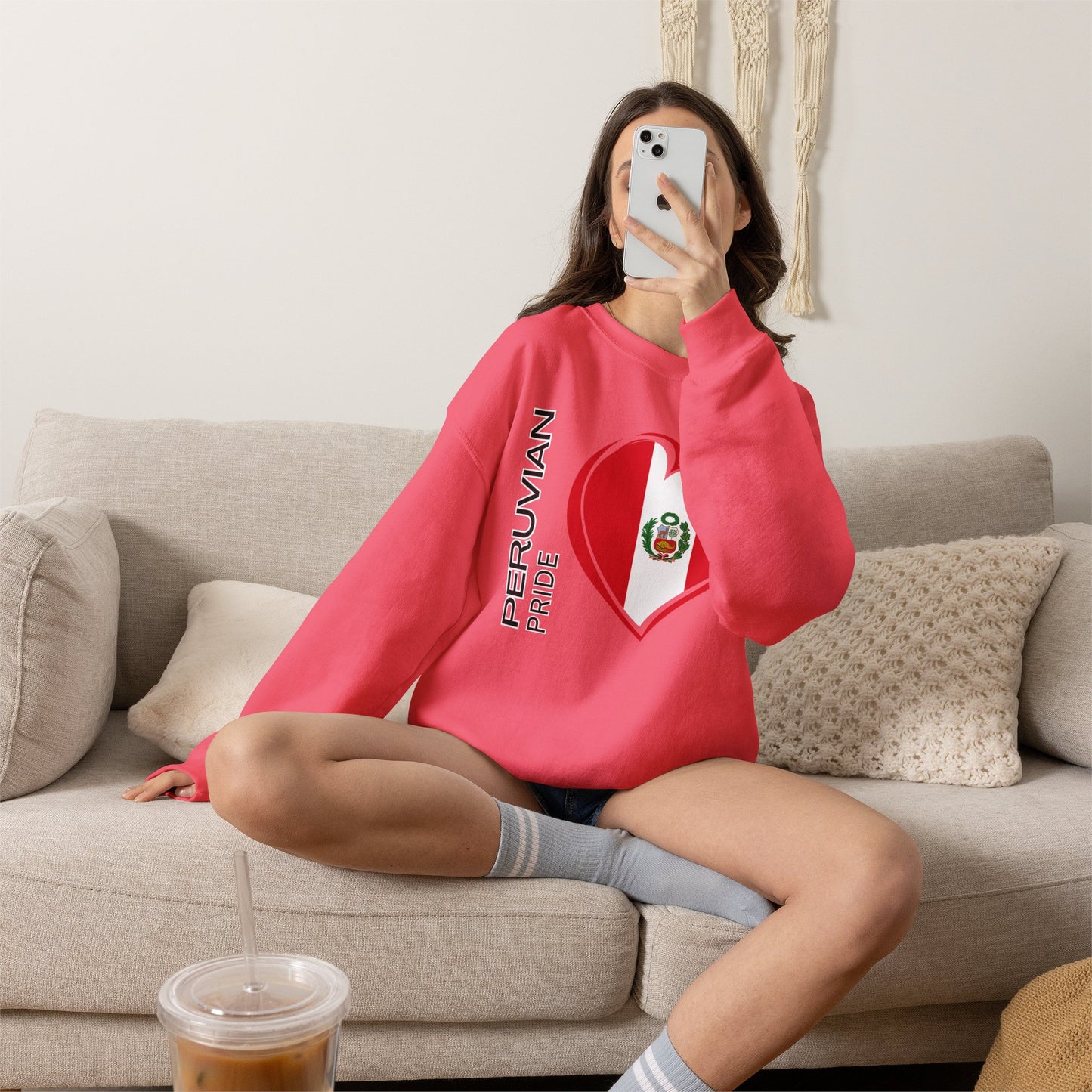 Best Peruvian Unisex Sweatshirt "Peruvian Pride Heart"