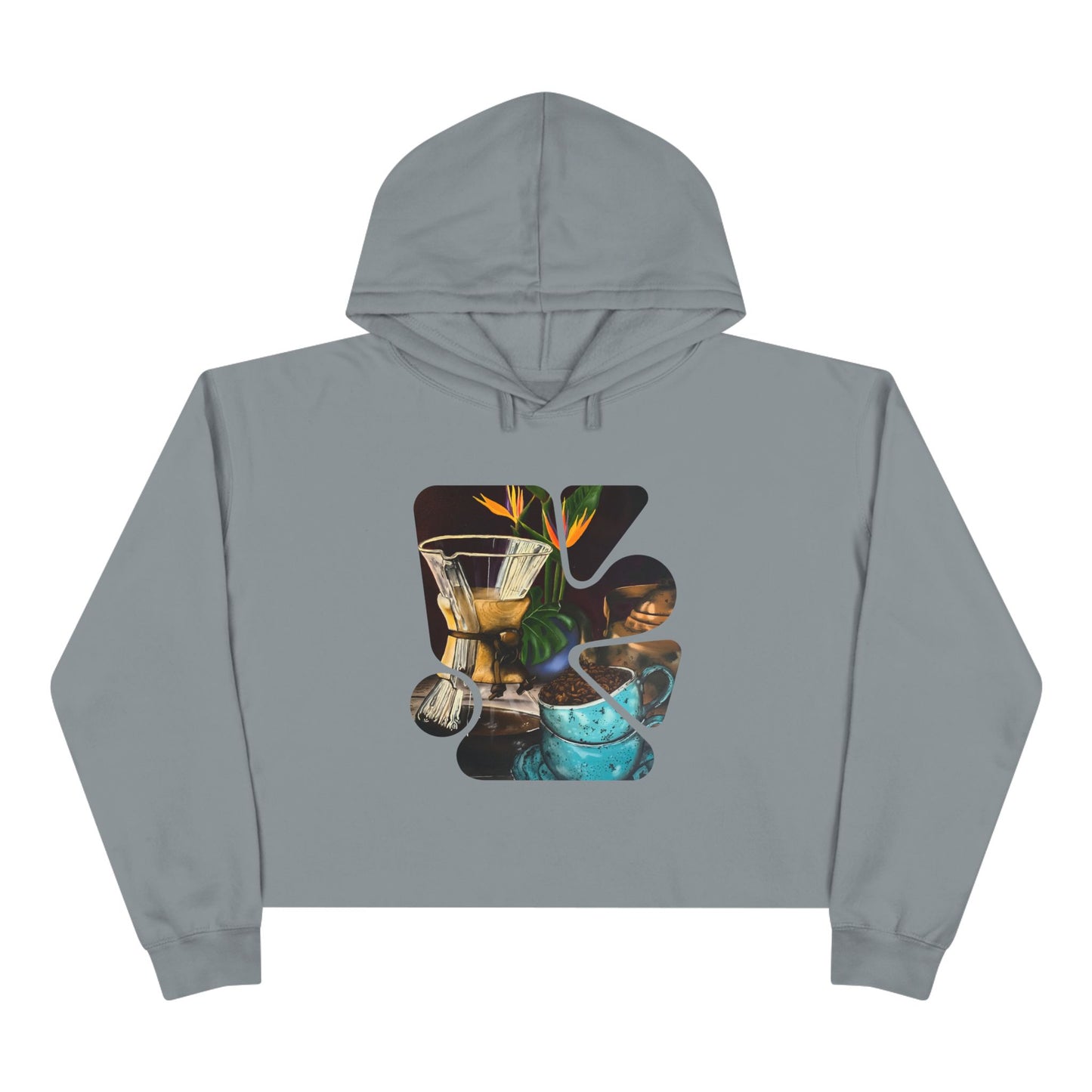 Best Cropped Coffee Hoodie for Women — Coffee Still Life Art Print USA ☕
