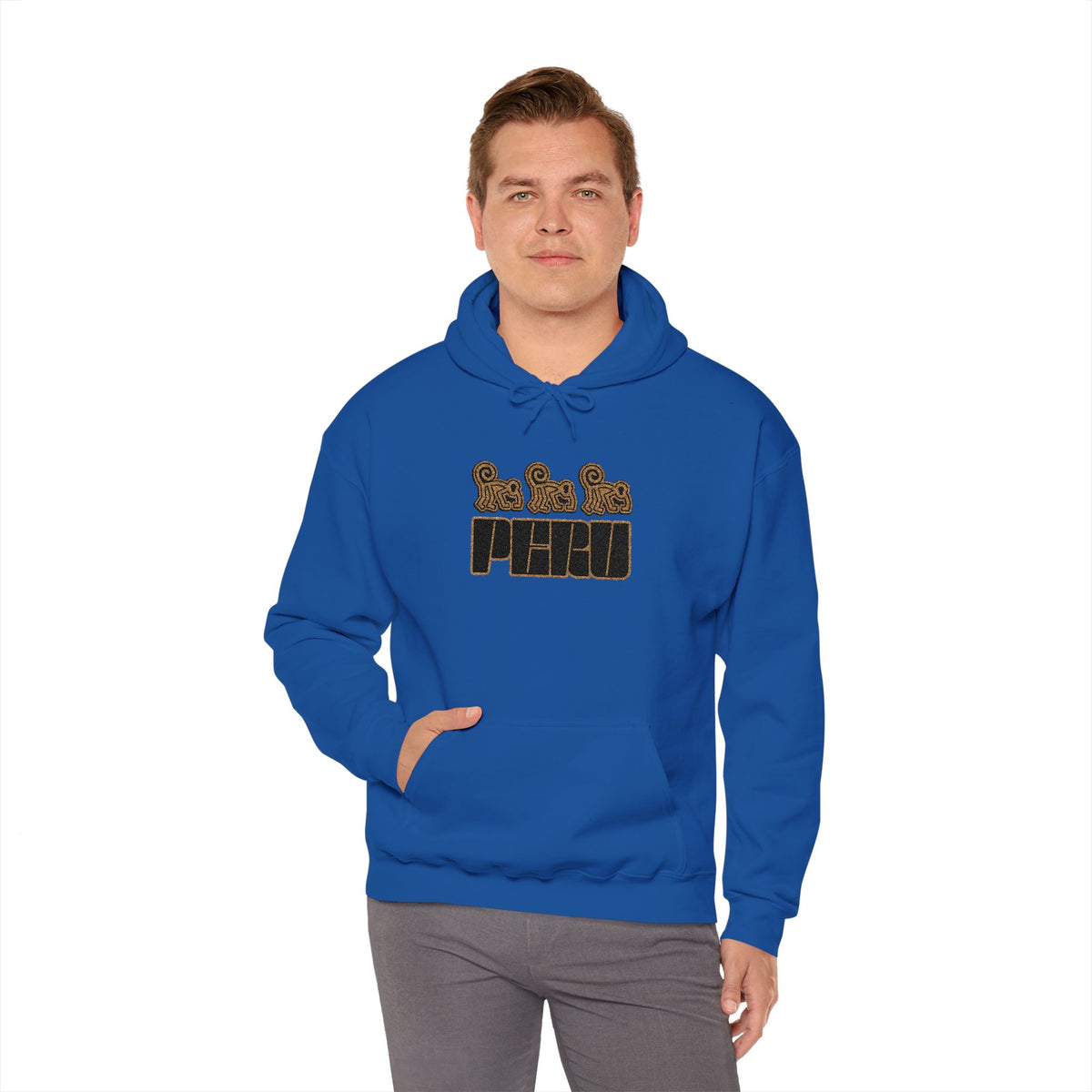 Best Nazca Lines Hoodie - Embroidered Monkey Peru Gift