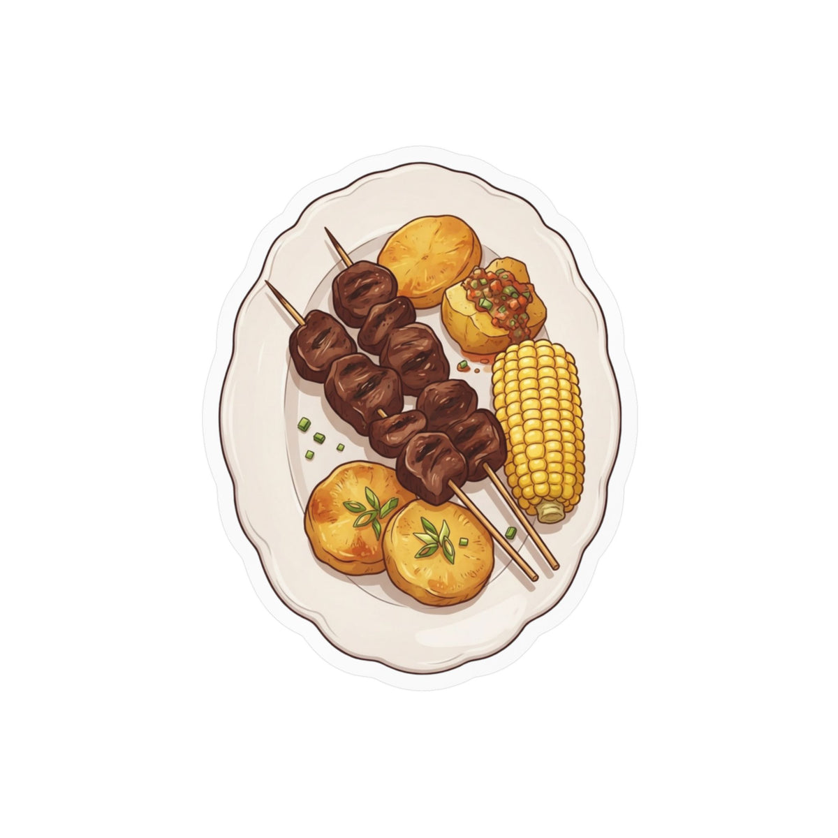 Best Anticuchos Sticker - Peruvian Food Vinyl Decal Gift