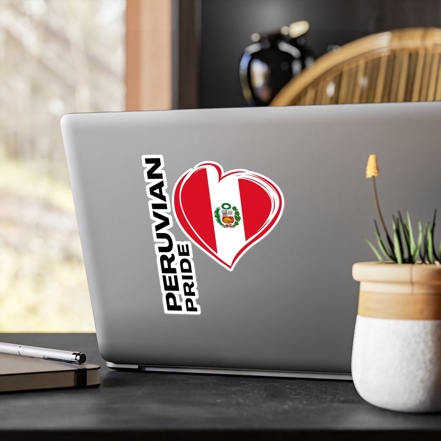 Best Peruvian Pride Sticker - Heart Flag Decal