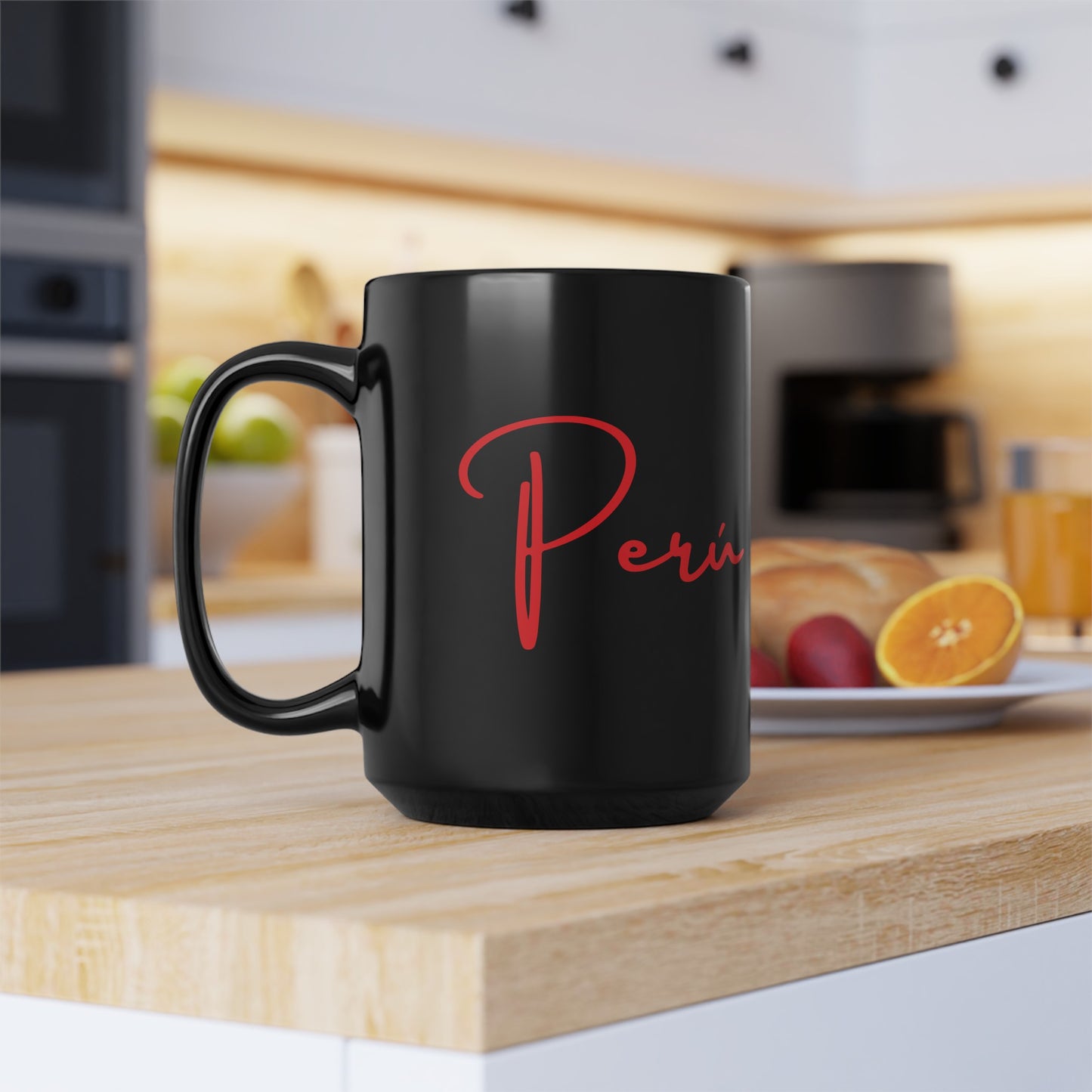 Best Peruvian Coffee Black Mug (11oz, 15oz) "Peru"