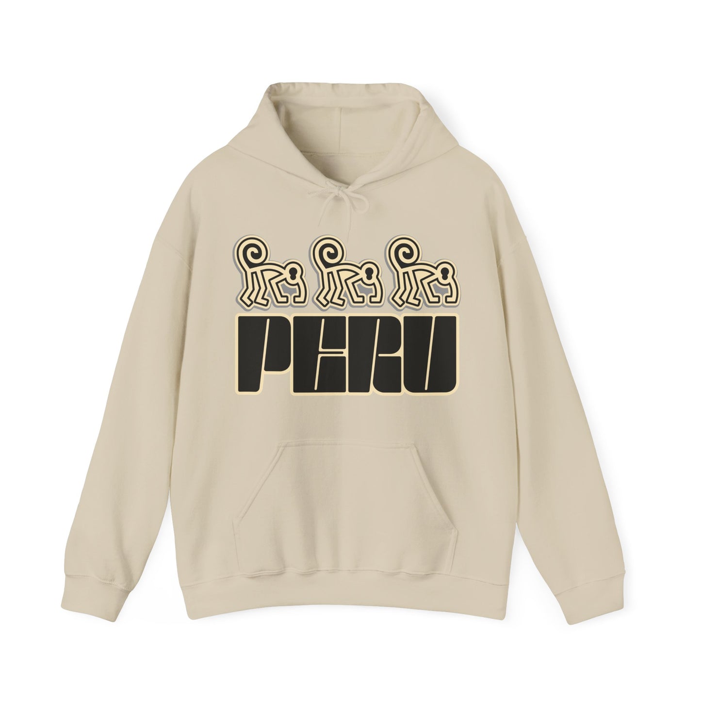 Best Peru Nazca Monkey Hoodie - Peruvian Pullover