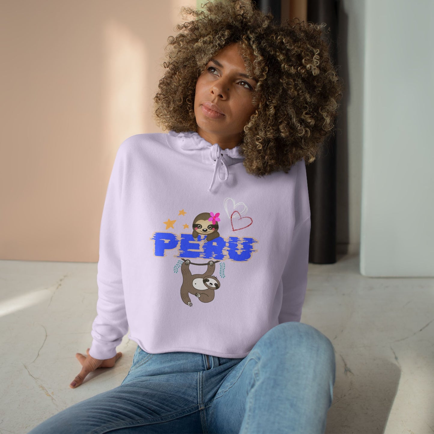 Best Peruvian Crop Hoodie "PERU Jungle Love"