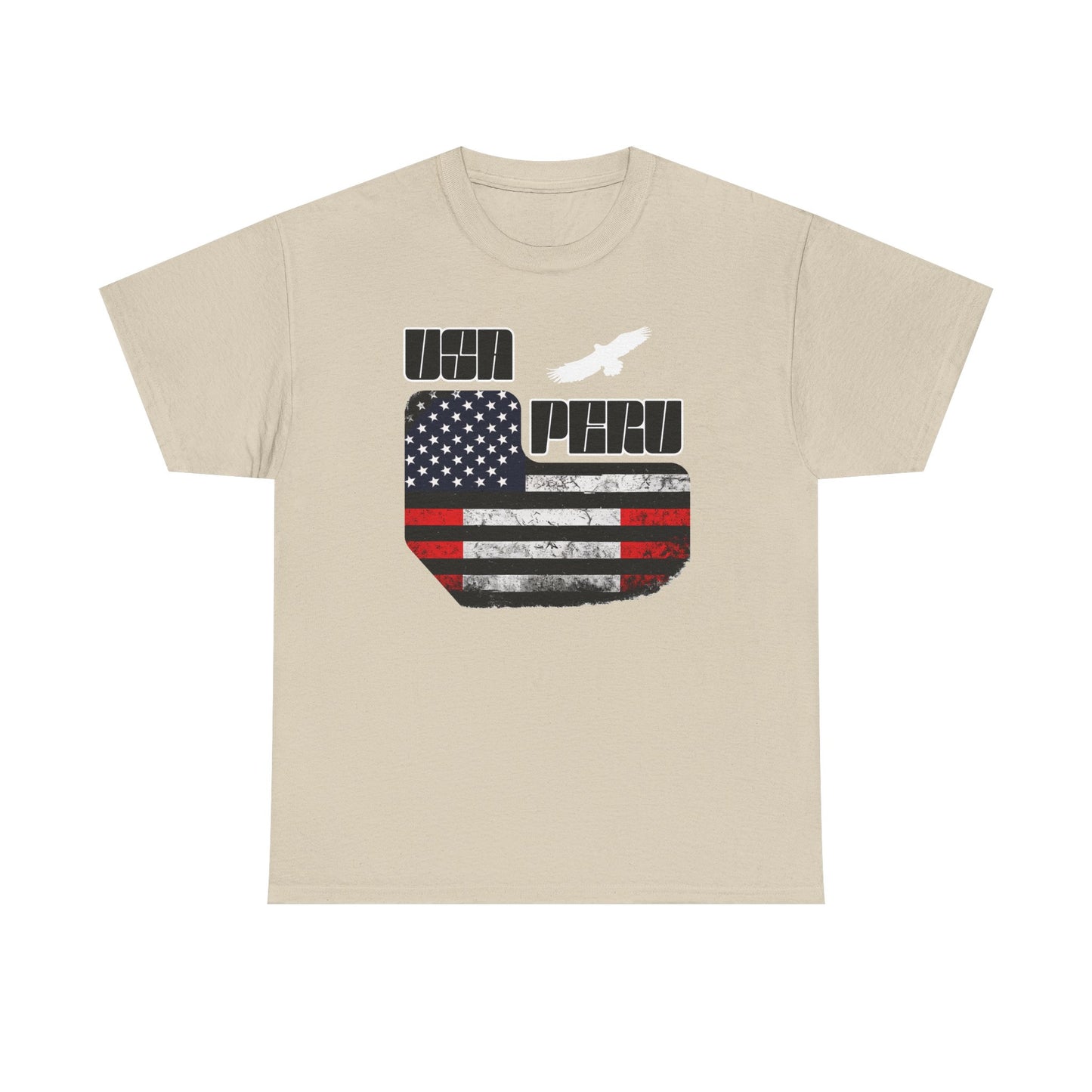 Best USA Peru Flag T-Shirt - Peruvian American Tee