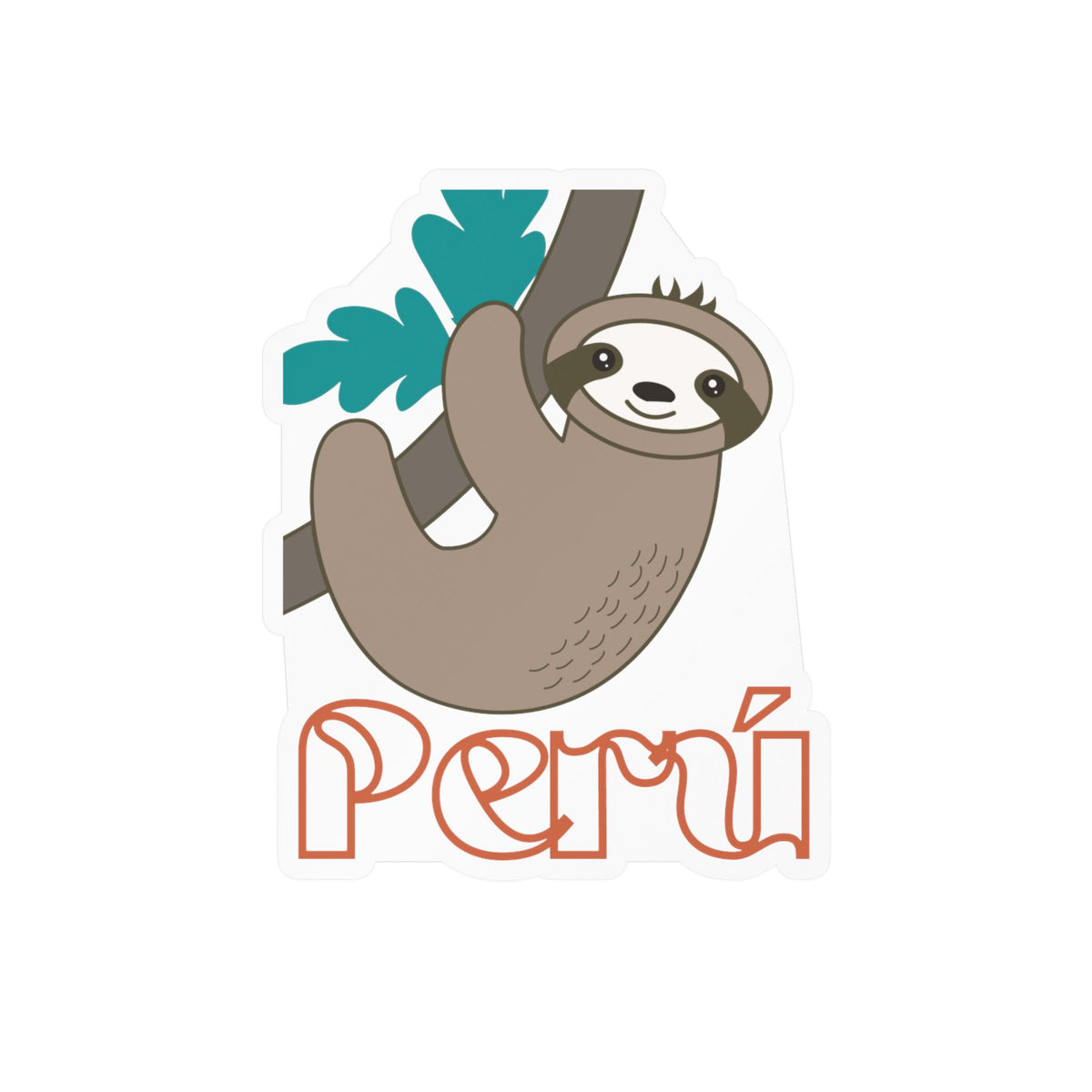 Best Peru Sloth Sticker USA Waterproof Vinyl Decal