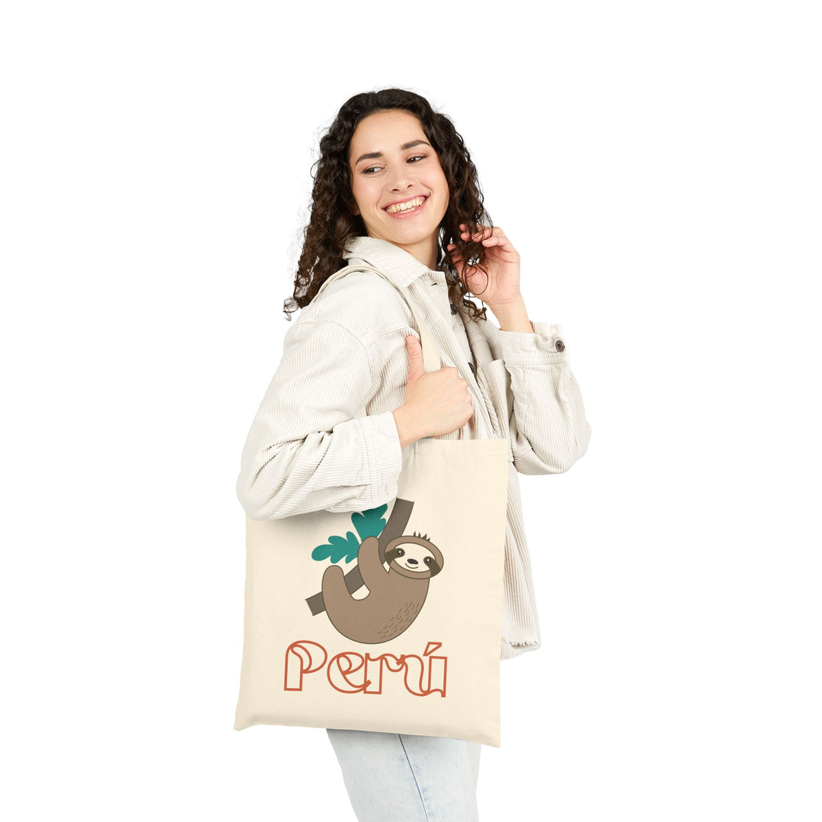 Best Peruvian Canvas Tote Bag "Perezoso Perú"