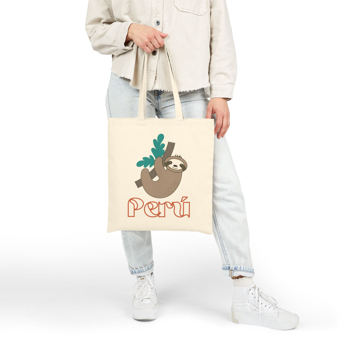 Best Peruvian Canvas Tote Bag "Perezoso Perú"