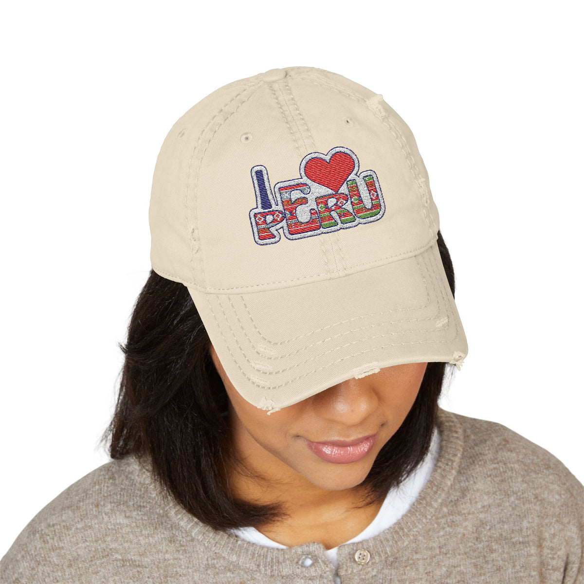 Best I Love Peru Embroidered Hat in the USA