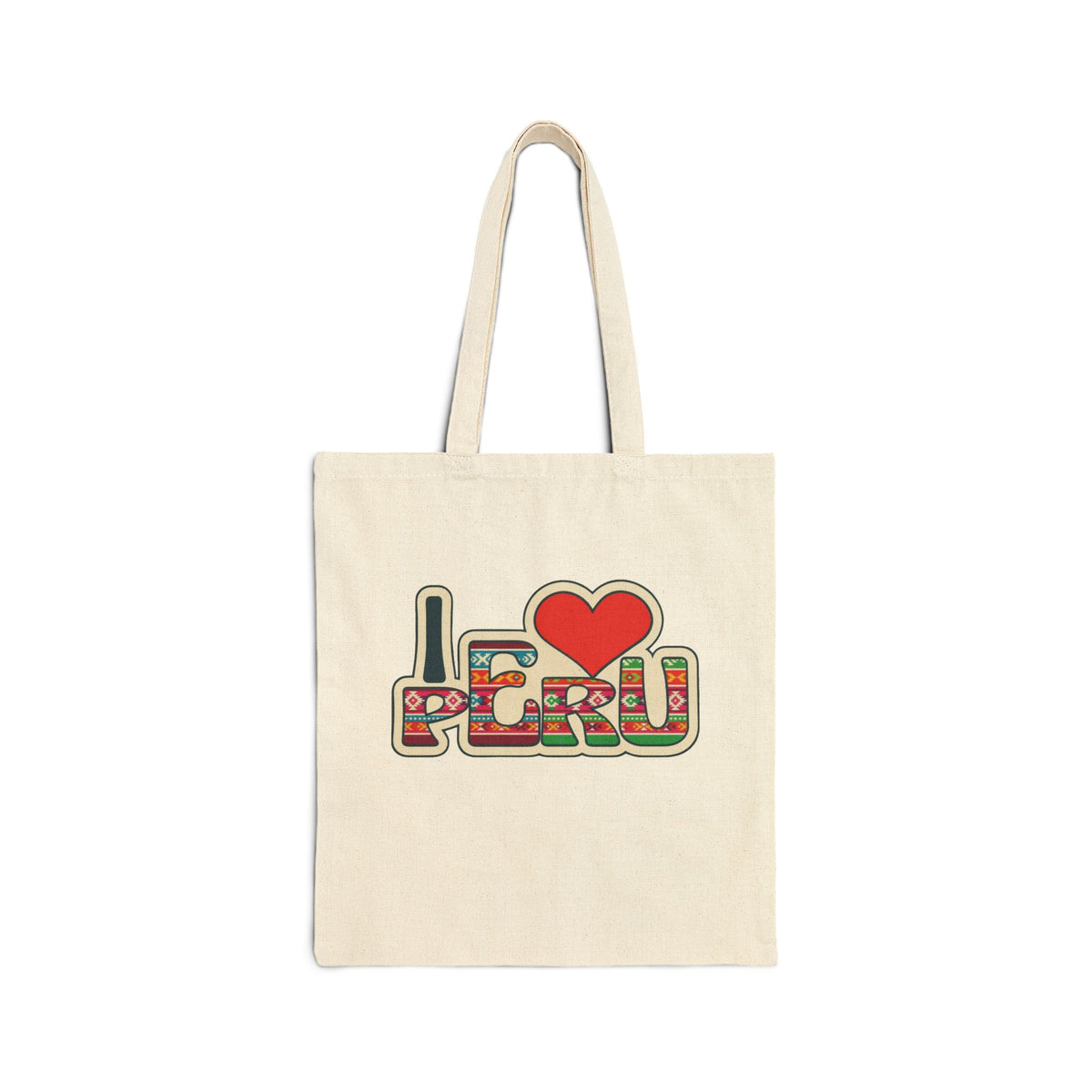 Best I Love Peru Canvas Tote Bag - Textile