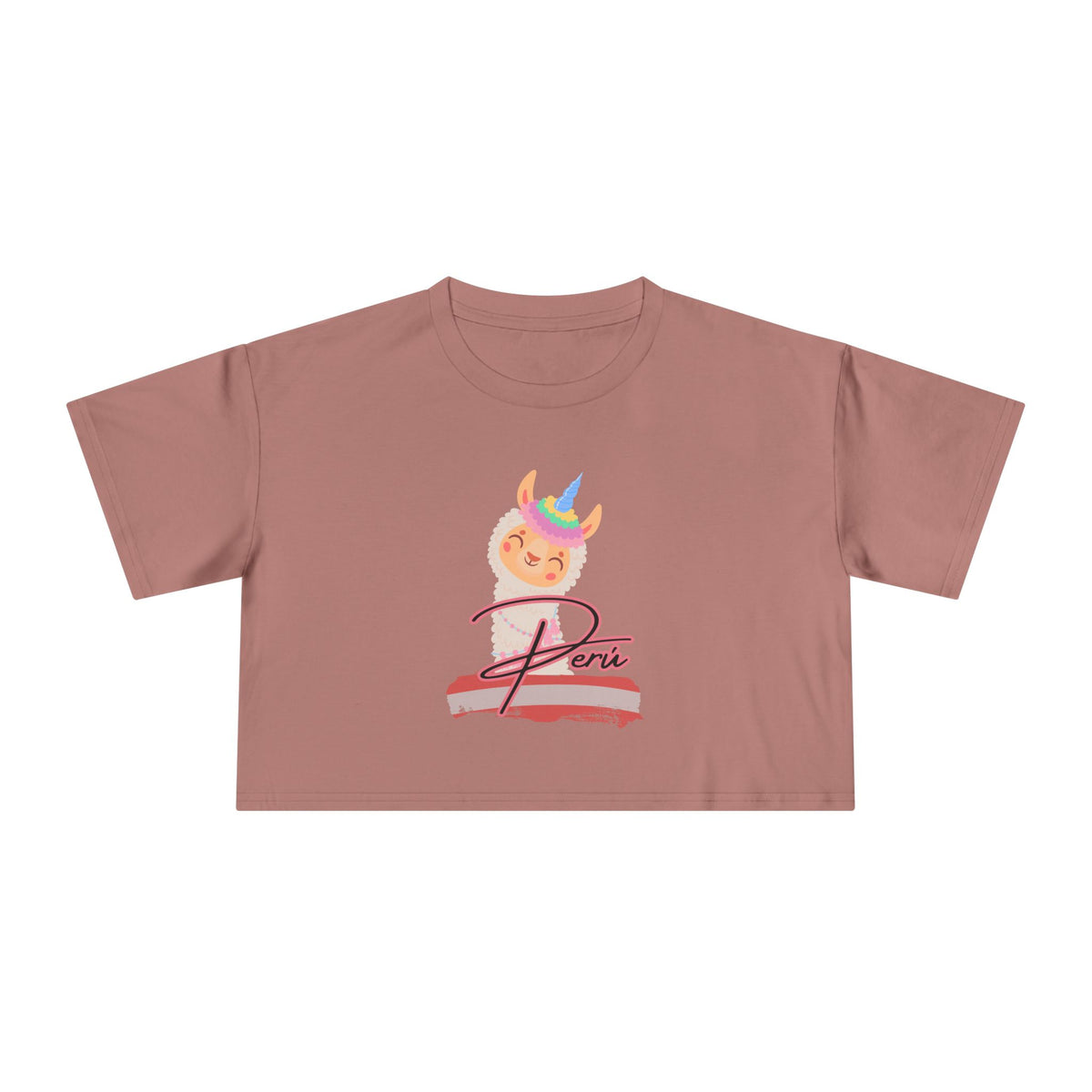 Best Peru Llama Unicorn Crop Top | Peruvian Gift USA