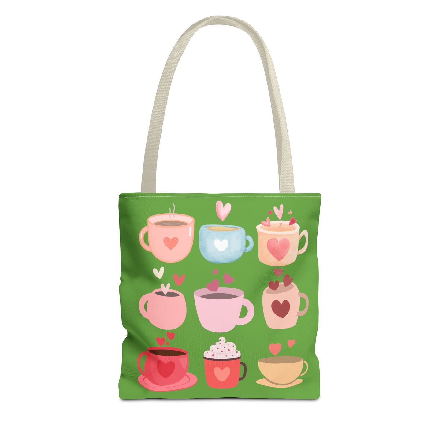 Best Coffee Tote Bag "Coffee Mugs Heart"