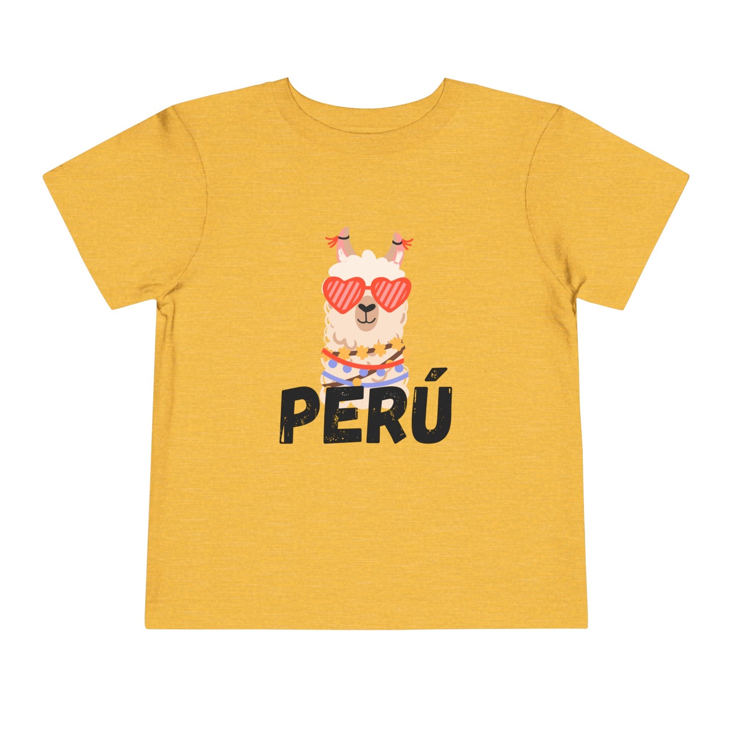 Best PeruvianToddler Short Sleeve Tee "Peru Llama Heart"