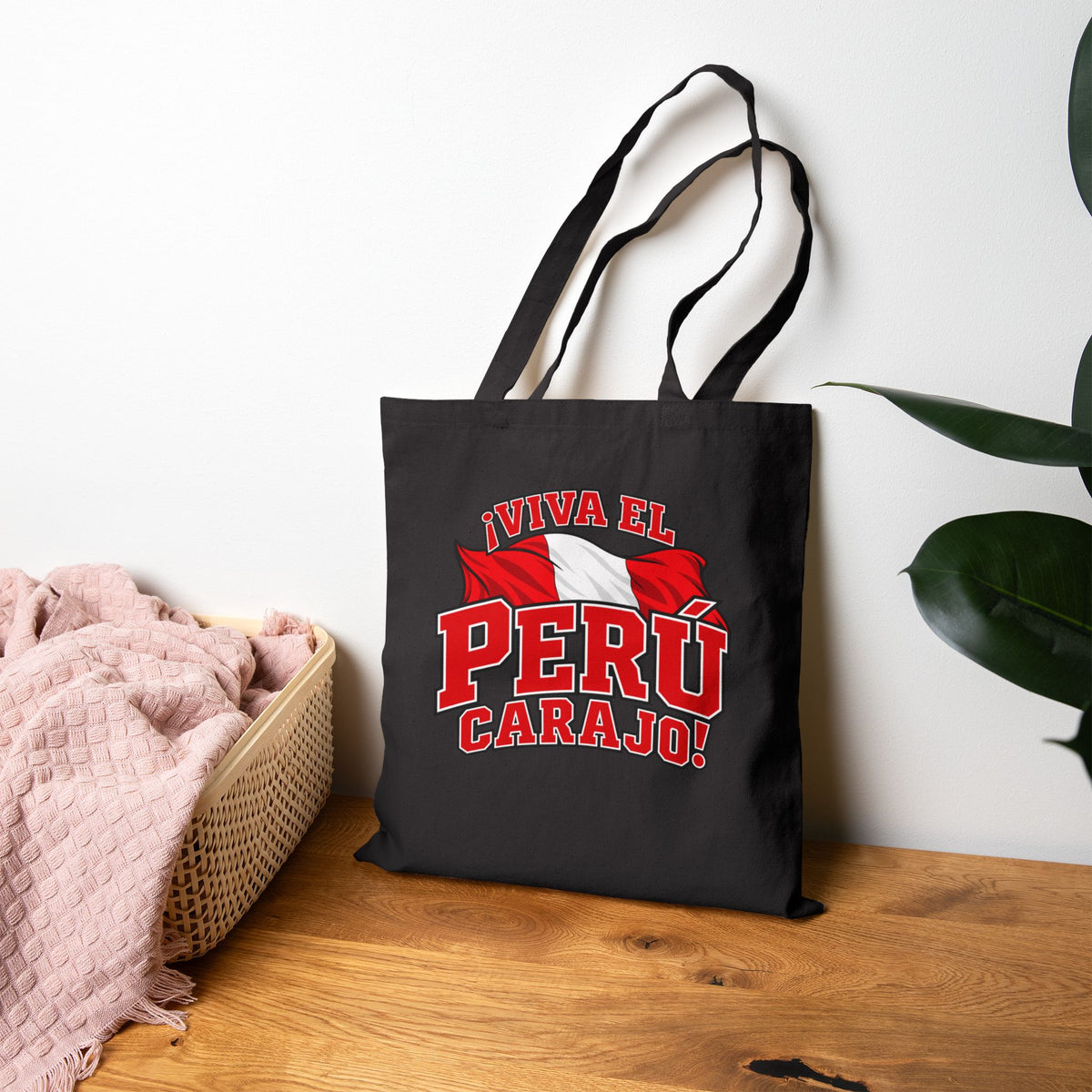 Best Viva el Perú Carajo Tote Bag - Peru Flag Canvas Gift
